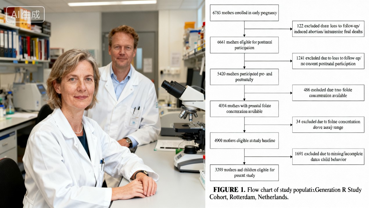 Tidlig graviditet Folatmangel → 57 % øget risiko for følelsesmæssige problemer hos 3-årige (Generation R-undersøgelse), med aktivt folat, der adresserer 78,4 % af den kinesiske befolknings tilskudsudfordringer