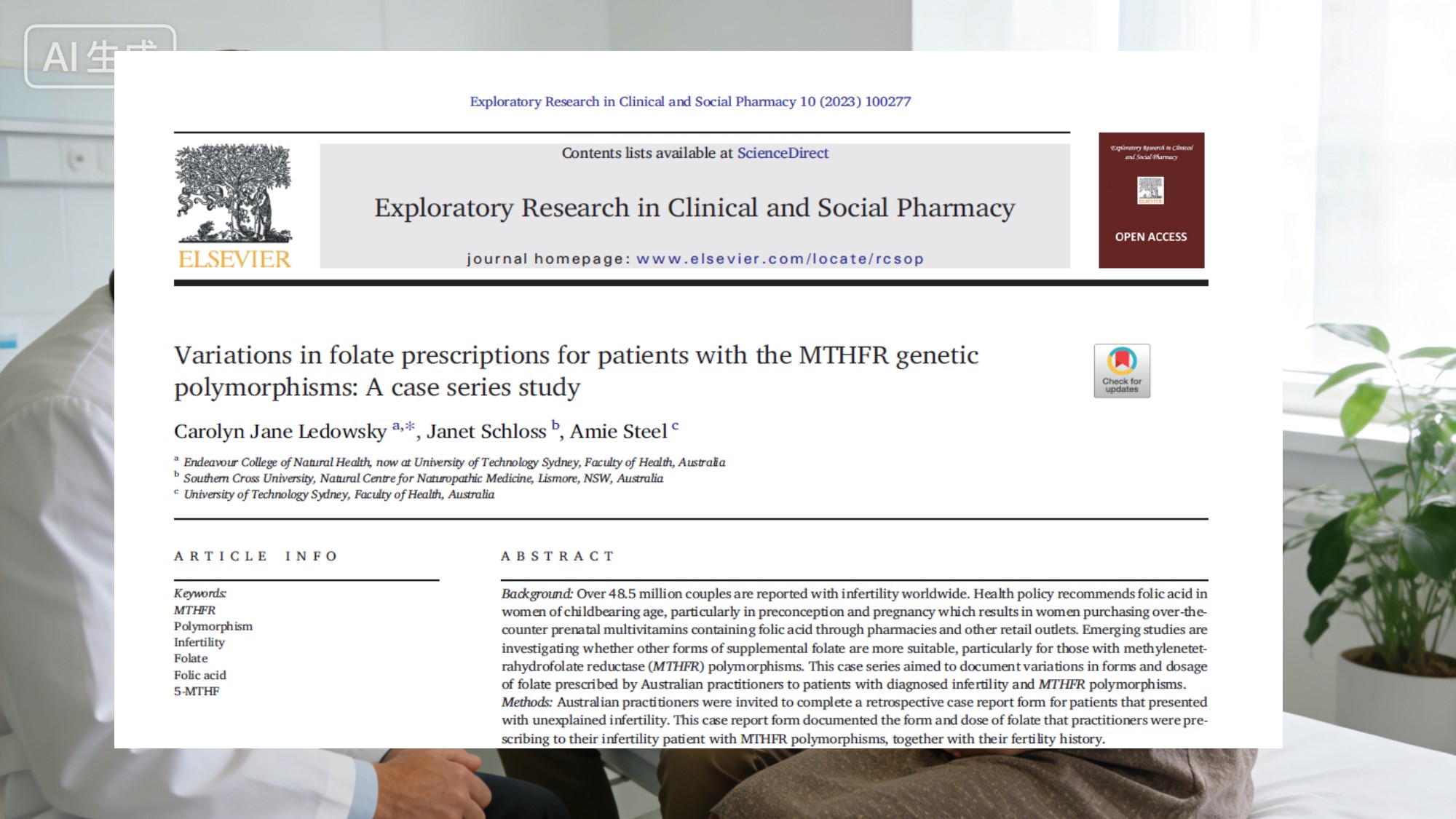 På vej til graviditet med MTHFR-polymorfisme? Folat kan være nøglevalget | Forskningsindsigt