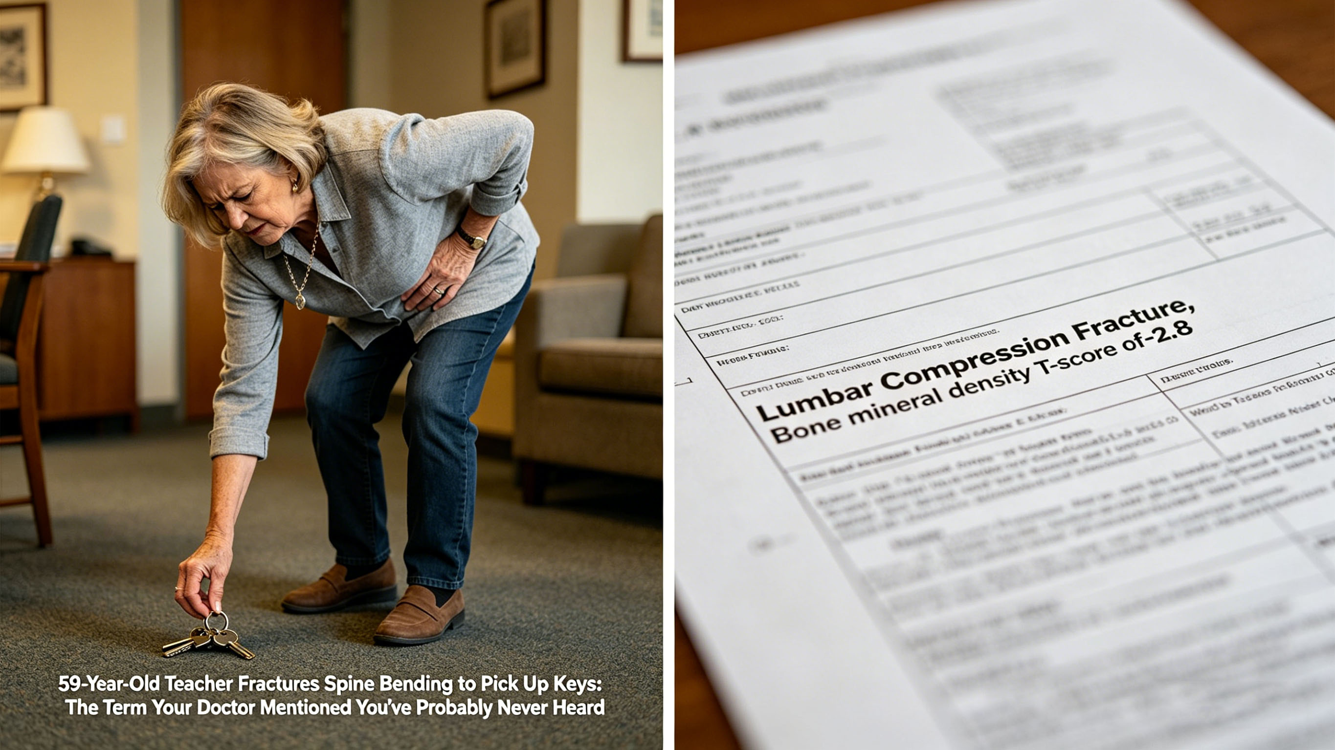 59-årig lærer brækker rygsøjlen Bøjer sig for at tage nøgler op: Det udtryk, din læge nævnte, har du sandsynligvis aldrig hørt